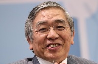 黒田東彦総裁は4月に任期満了となる（EPA＝時事）