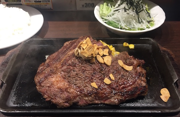 定番のリブロースステーキ300g