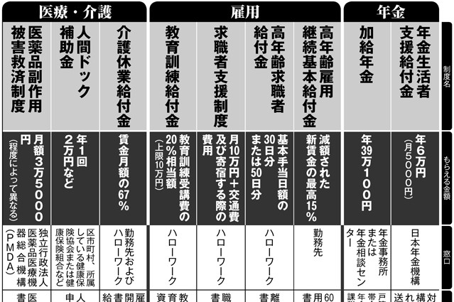 250万円給付金も　定年後に国からもらえるお金を取り逃さない手続き