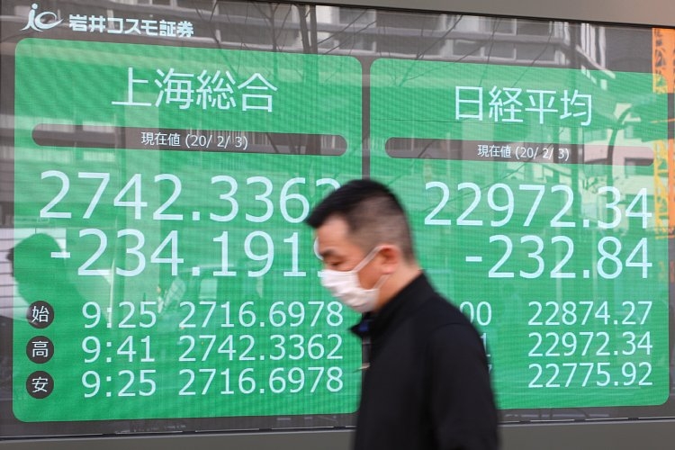 2月3日は日本株、中国株ともに大きく下落（写真：時事通信フォト）