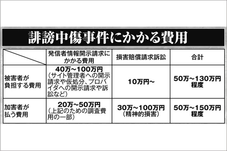 ネットの誹謗中傷への対応 身元特定までの費用はいくらかかるか マネーポストweb