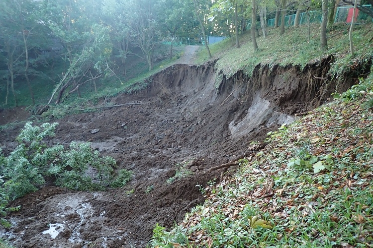 土砂崩れで事故が起きた場合の責任は？（イメージ）