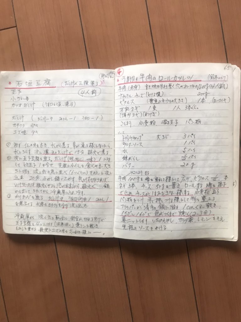 梅宮辰夫さんが闘病中に作成したレシピ本の中身
