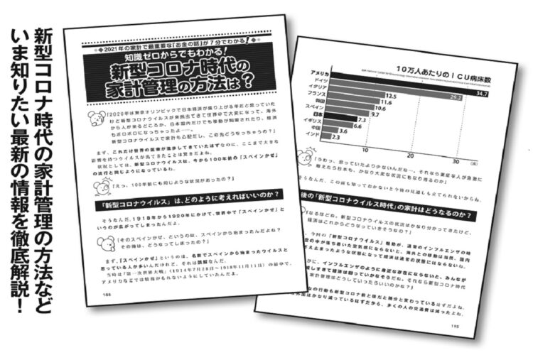 『家計ノート』の巻末には家計管理に役立つ最新知識を紹介