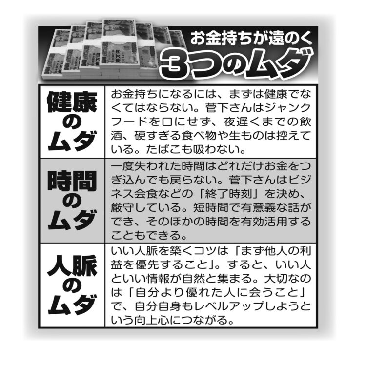 菅下清廣氏が伝授「お金持ちが遠のく3つのムダ」