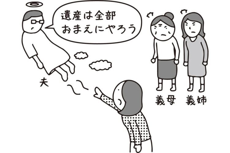 夫の遺言どおりにはならない？（イラスト／大野文彰）