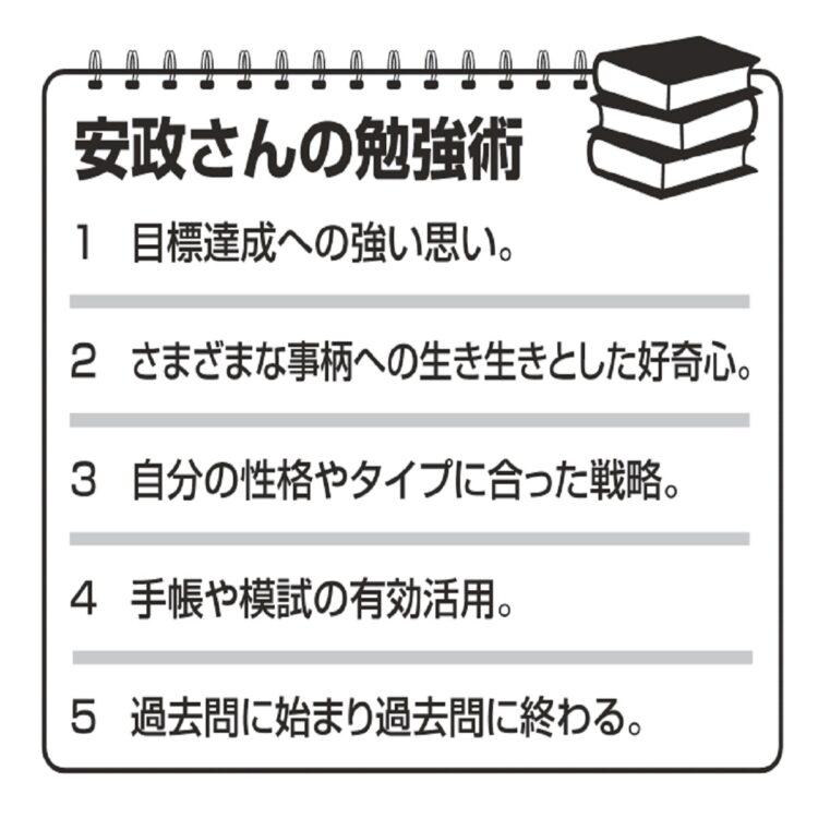 安政真弓さんの勉強術