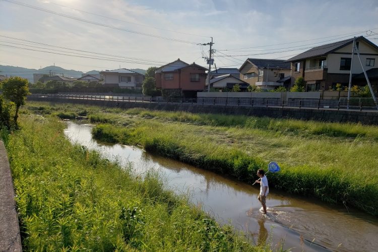 筆者が川で遊んでいるとどこからともなく子供たちが声をかけてくる