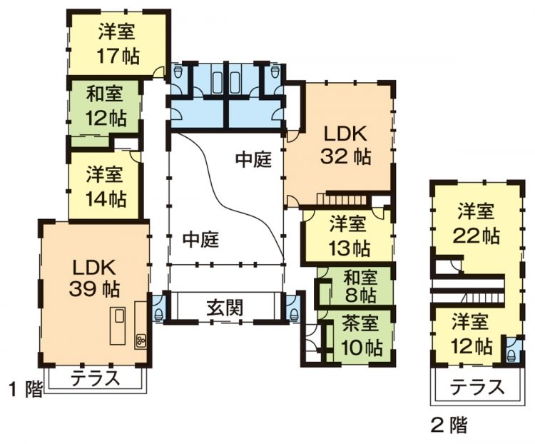 土地：1797平方メートル／建物：392.84平方メートル