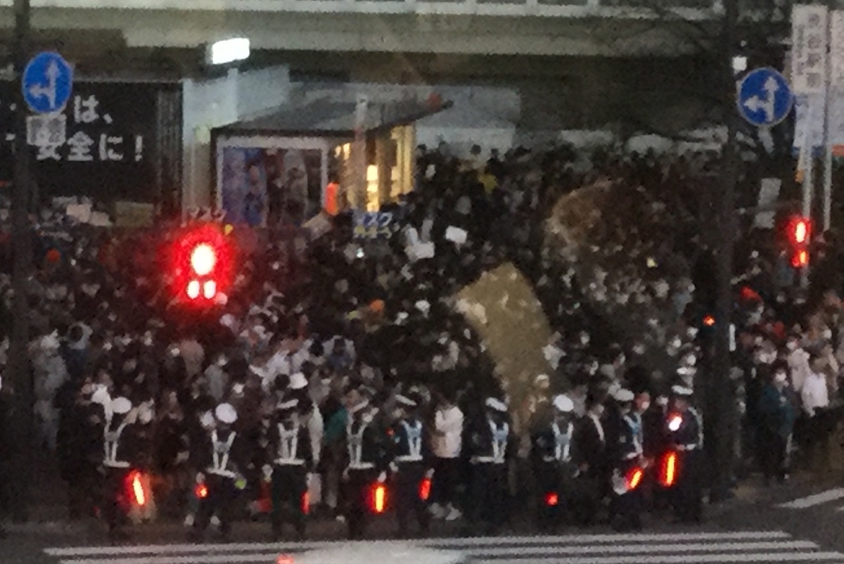 2020年のハロウィン時の渋谷の警備の様子