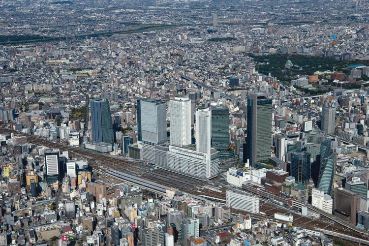 再開発が進み、土地が高騰する名古屋駅周辺（時事通信フォト）