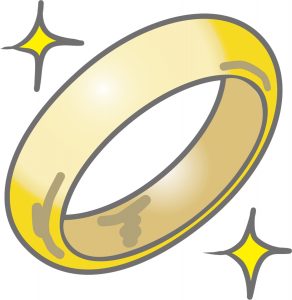 金の指輪：最近、高値が続いている金。小さな指輪でも高く売れる可能性が
