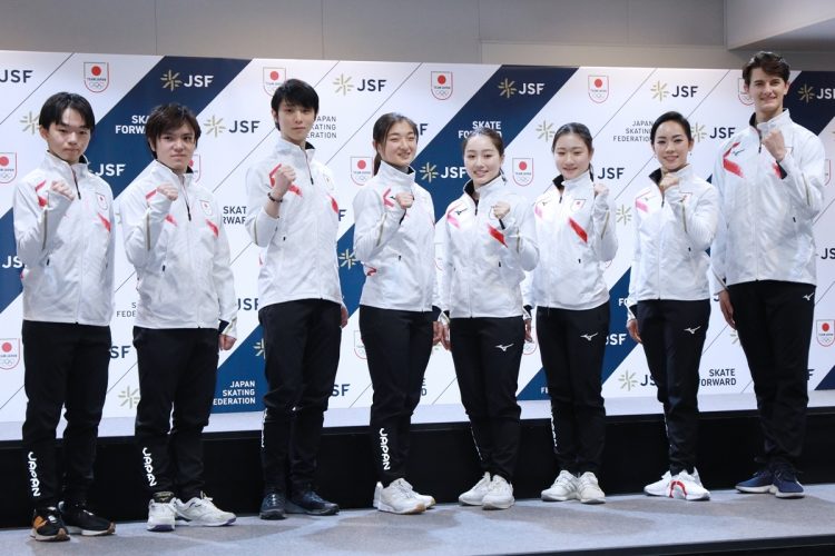 北京五輪での日本代表の活躍が日経平均にも影響するか（羽生結弦らフィギュアスケートの日本代表選手たち。時事通信フォト）