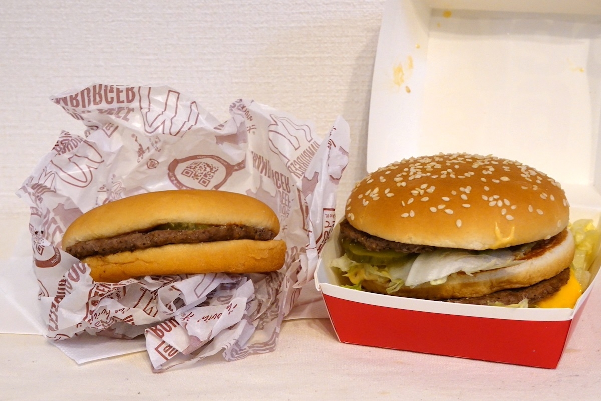 20円値上げするマクドナルドの『ハンバーガー』と、価格据え置きの『ビッグマック』
