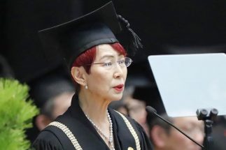 2019年の東京大学入学式に登壇した同大名誉教授の上野千鶴子さん（写真／共同通信社）