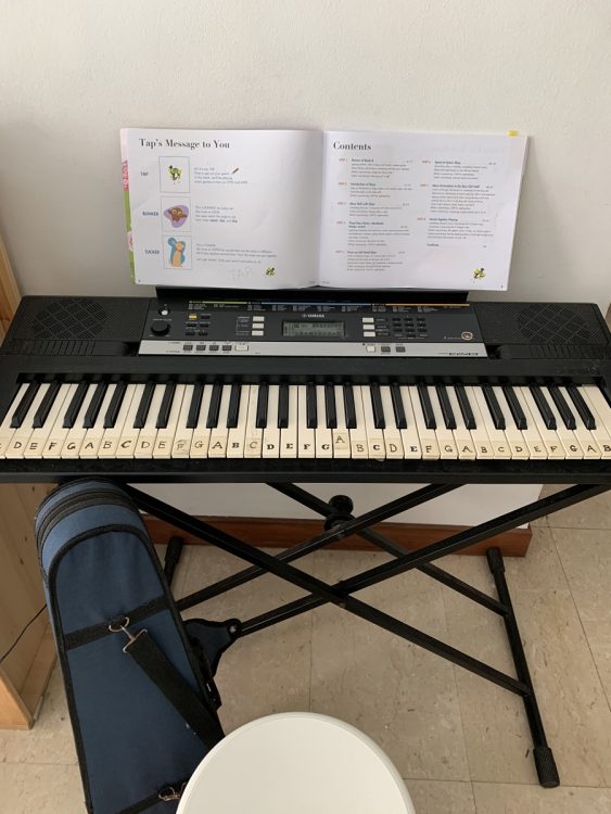 メルカリをこまめにチェックして見つけた電子ピアノは8000円で購入。子供用のバイオリンは約3000円で購入できた