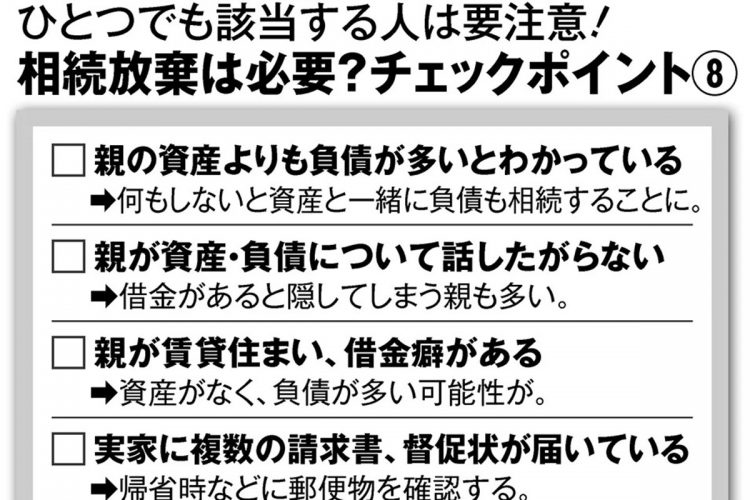 相続放棄は必要？8つのチェックポイント