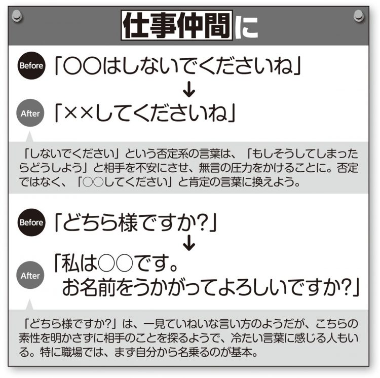 相手別の言い換え術【仕事】