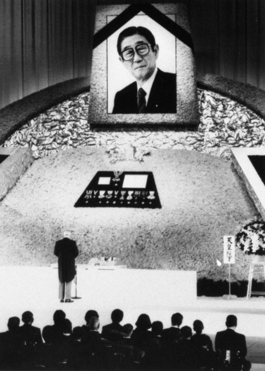1991年、山口県での安倍晋太郎氏の県民葬（写真／共同通信社）