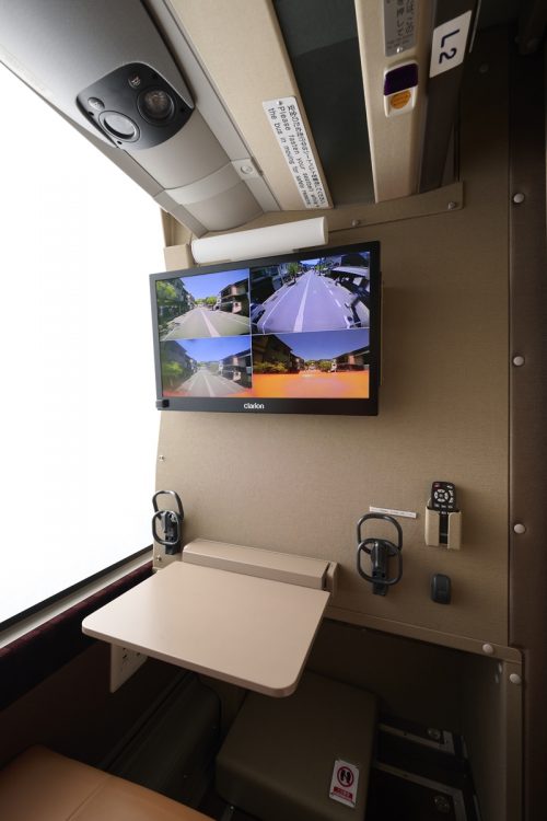 城崎温泉・豊岡－大阪線の個室モニターでは360度の車窓映像が鑑賞可能
