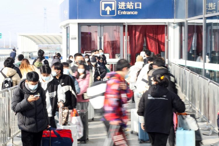 中国全土で人流が復活しつつある（江蘇省淮安。Getty Images）