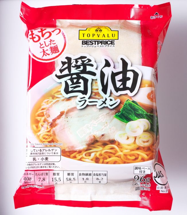 12位／トップバリュ・ベストプライス　もちっとした太麺　醤油ラーメン