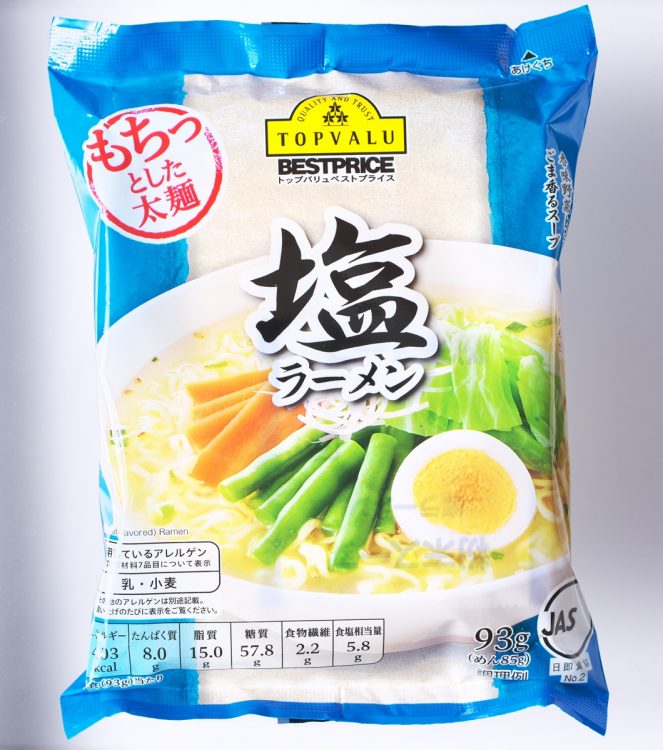 11位／トップバリュ・ベストプライス　もちっとした太麺塩ラーメン