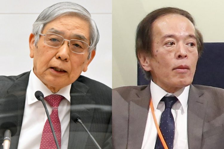 2人の経歴には共通点も（黒田東彦氏＝左と植田和男氏／時事通信フォト）