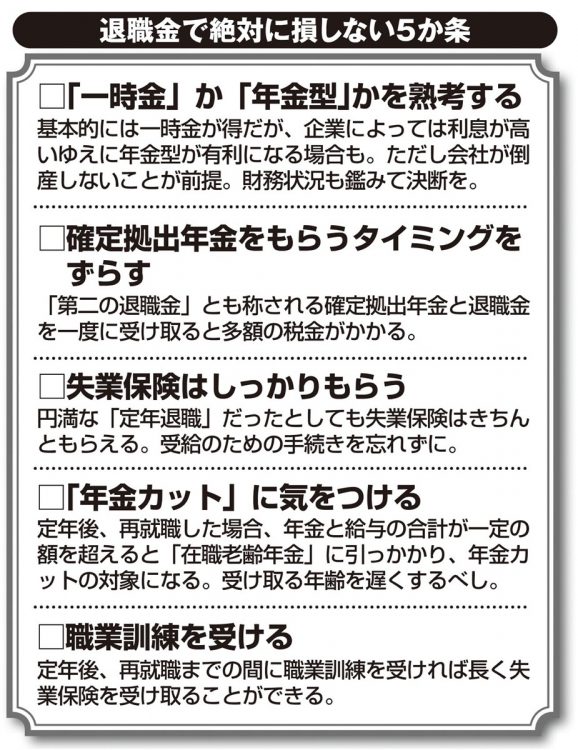 退職金で損しないため確認しておきたい5か条