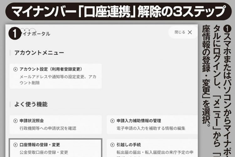 マイナンバーカード「口座連携」解除の3ステップ