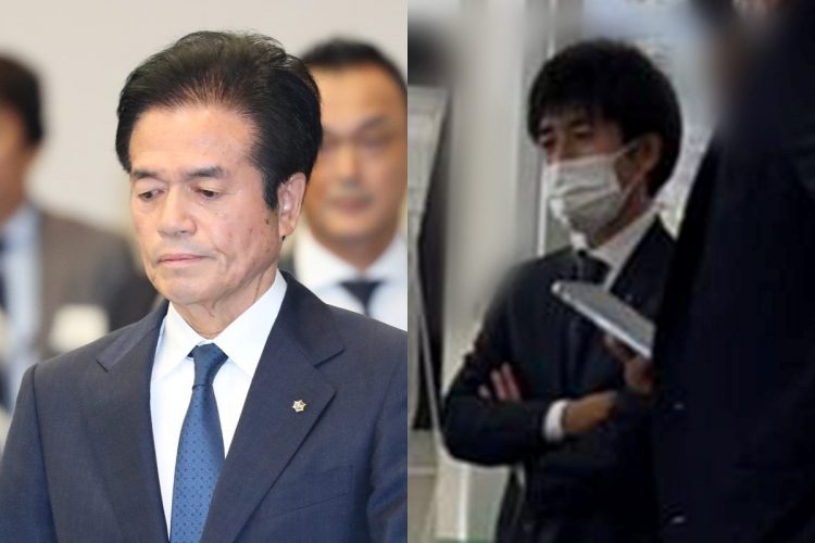 「ビッグモーター」兼重宏行・前社長（左）と兼重宏一・前副社長（左は時事通信フォト）