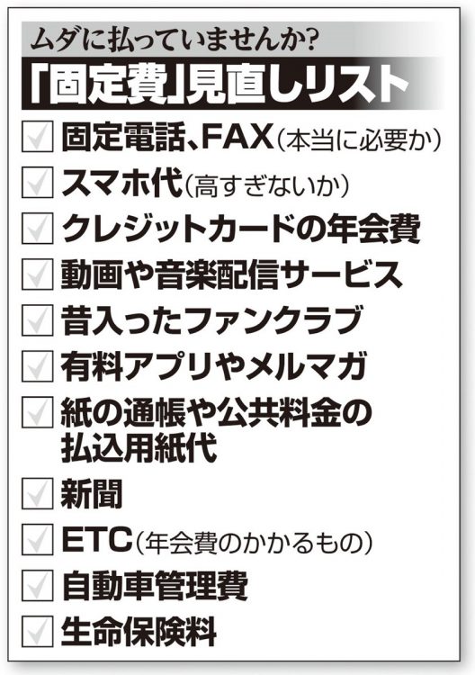 ムダに払っていませんか？「固定費」見直しリスト