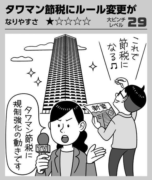 2024年1月からタワマン節税のルールが変更される（イラスト／河南好美）