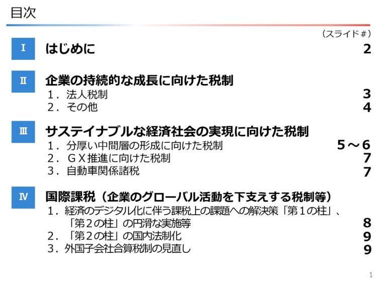 経団連による「令和6年度税制改正に関する提言」（2）