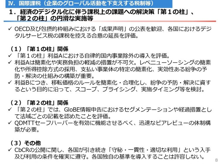 経団連による「令和6年度税制改正に関する提言」（9）