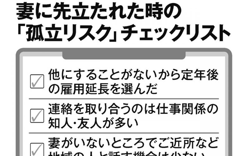 妻に先立たれた時の「孤立リスク」チェックリスト