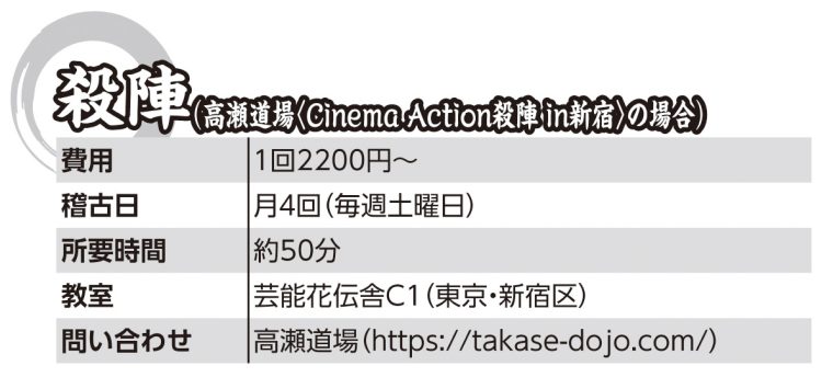 殺陣（高瀬道場〈Cinema Action殺陣 in新宿〉の場合）