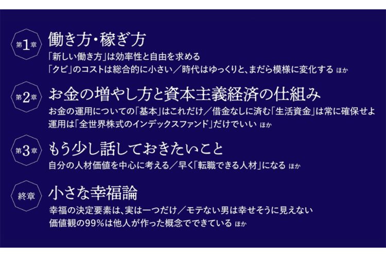 『経済評論家の父から息子への手紙』（Gakken、2月15日発売）の目次