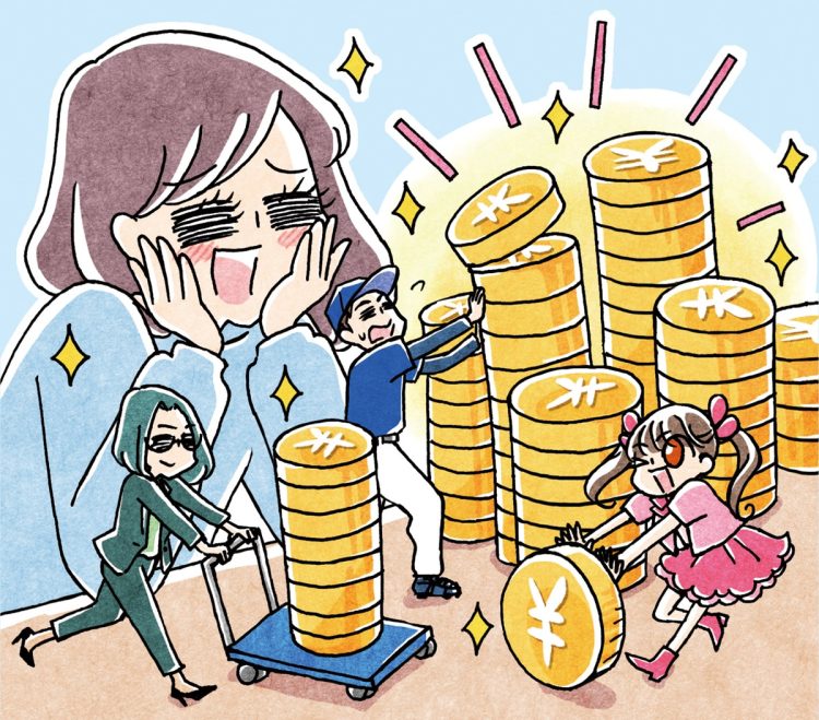 投資信託選びをする際はまず「純資産総額」に注目（イラスト／サヲリブラウン）