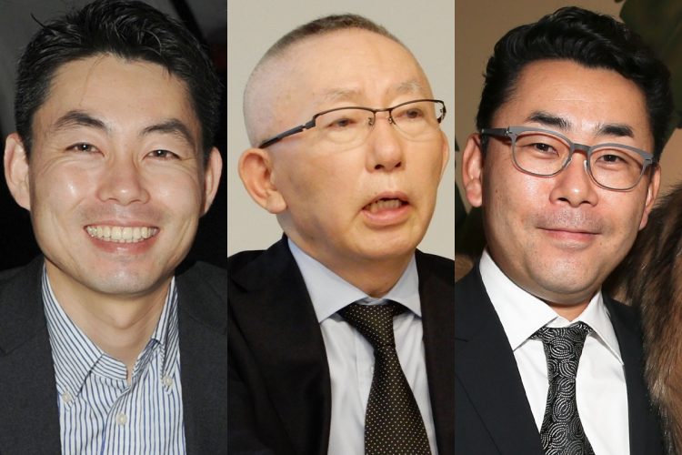 ファーストリテイリングの柳井一族はTOP5に3人ランクイン（左から康治氏、正氏、一海氏／時事通信フォト）