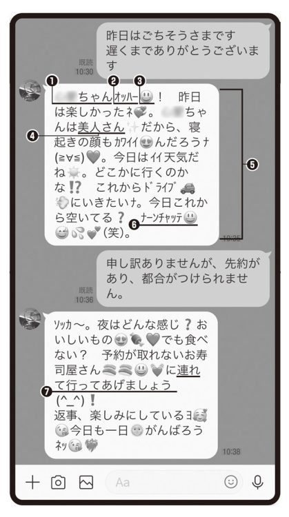 「おじさん構文」の例