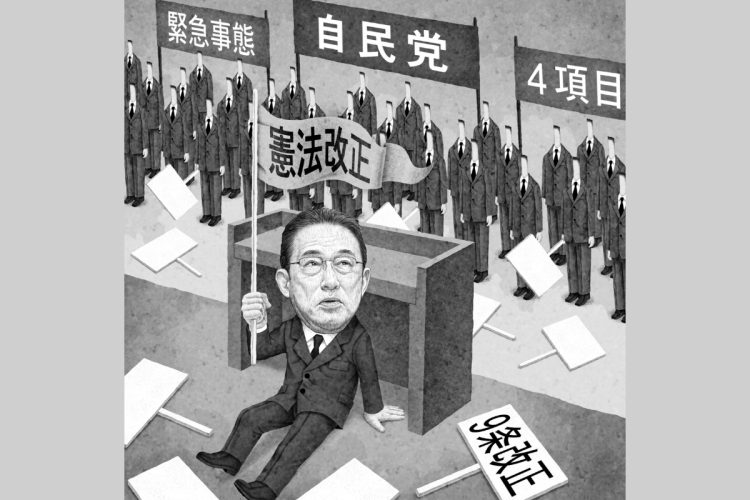 改憲議論が遅々として進まないのはなぜか（イラスト／井川泰年）