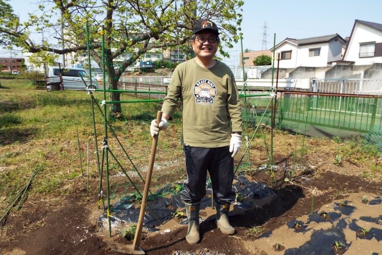 2018年から農業に興味を持ち、畑を始めたという森永卓郎さん（本人提供）