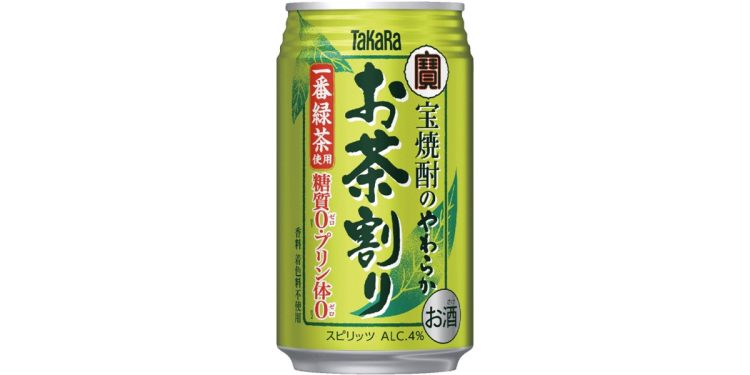 注目『宝焼酎のやわらかお茶割り』。糖質ゼロ、プリン体ゼロ