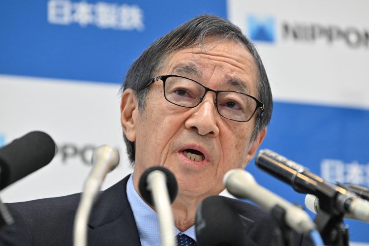 橋本英二会長兼CEOが取り組んできた買収計画の行方は（AFP=時事）
