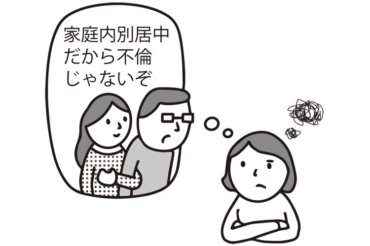 家庭内別居中でも「不倫」で慰謝料を請求できる？（イラスト／大野文彰）