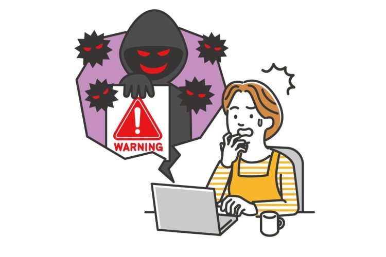 ネット詐欺の手口を知って対策を講じよう(イラスト:イメージマート)