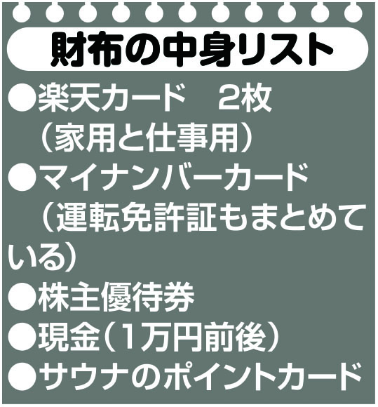 くぅちゃんさん「財布の中身リスト」