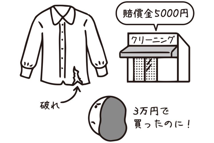 5000円の賠償金では納得できない…(イラスト/大野文彰)