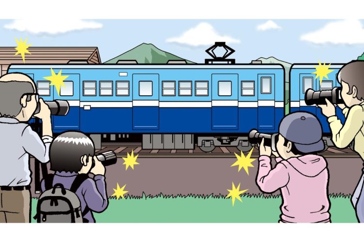 オバ記者こと野原広子さんは“撮る”より“乗る”方が好き（イラスト：イメージマート）